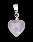 Pendant Heart Rose Quartz 10mm 2pcs