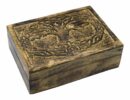 Box Wooden Carved Tree Of Life 7X5 Inch