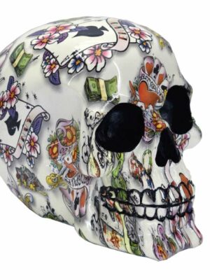 Skull Multi White
