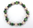 Bracelet Pearl And Green Glass
