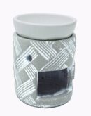 Oil Burner Ceramic Woven Grey
