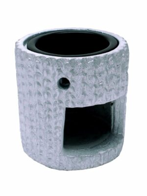 Oil Burner Ceramic Round Grey