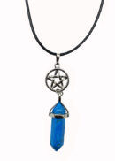 Necklace Fixed Wand Blue Howlite