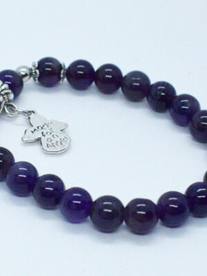 Bracelet 8mm Bead Amethyst Angel
