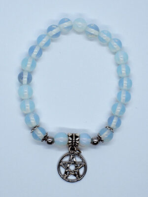 Bracelet 8mm Bead Opalite Pent