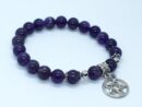 Bracelet 8mm Bead Amethyst Pentagram