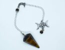 Pendulum Triple Moon Tiger Eye
