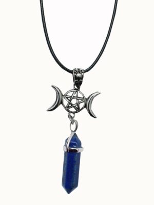 Necklace Wand Lapis 3 Moon