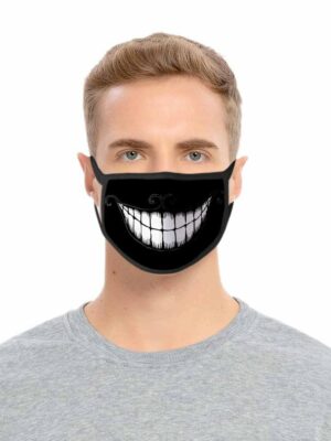 Mask Black Smiling 2PCS