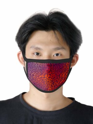 Mask Leopard Print Red 2PCS