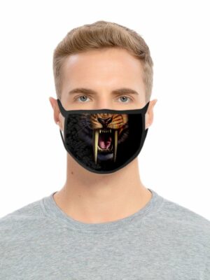 Mask Tiger With Long Fangs 2PCS