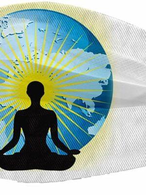 Mask Yoga White Background 2PCS