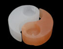Selenite Candle Holder Ying Yang