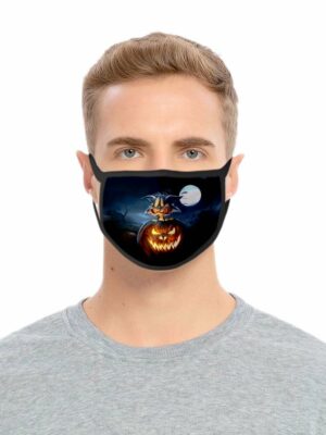 Mask Halloween Carved Pumpkin 2PCS