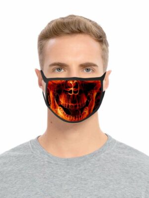 Mask Halloween Red Skull 2PCS