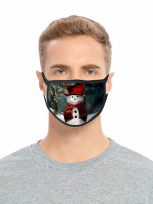 Mask Xmas Snowman With Hat 2PCS