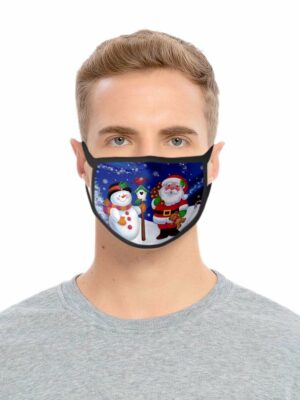 Mask Xmas Santa and Snowman 2PCS