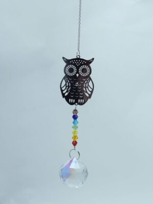 Suncatcher Crystal Chakra Owl