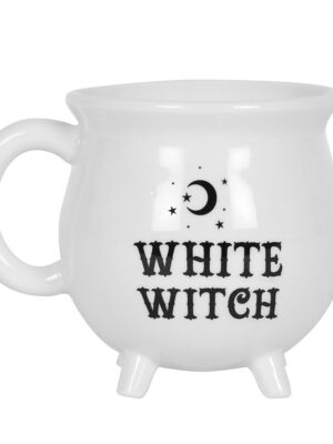 Cauldron Mug White Witch