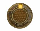Incense Holder Wood Round FOL