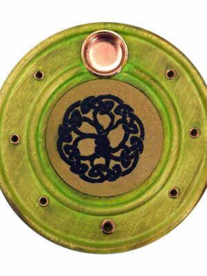 Incense Holder Wood Round Celt
