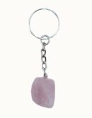Keyring Tumble Stone Rose Quartz
