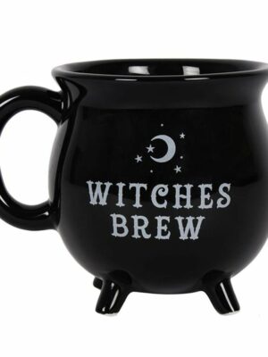 Cauldron Mug Black Witches Brew
