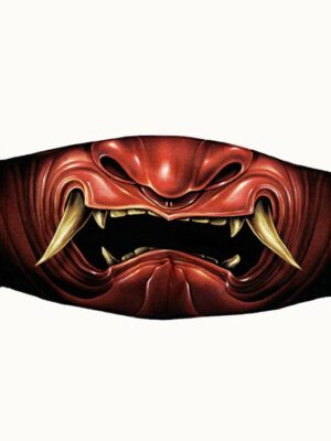 Mask Glow In Dark Red Face Fangs