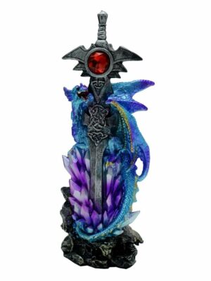 Dragon With Sword Blue