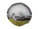 Stone Agate Slice Wolf