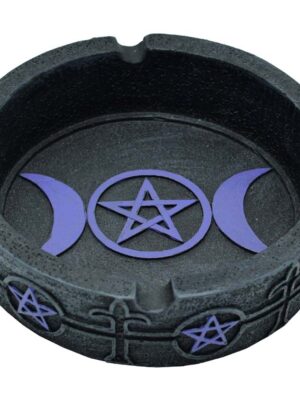 Ashtray Black Purple 3 Moon