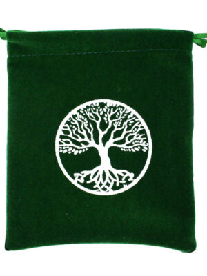 Pouch Velvet Green Tree Of Life 5PCS