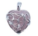 Pendant Heart In Cage Rose Quartz