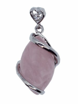 Pendant Rose Quartz Oval Shape