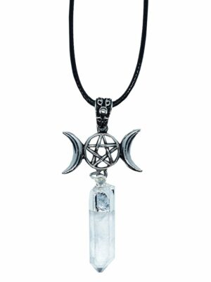 Necklace Triple Moon Crystal
