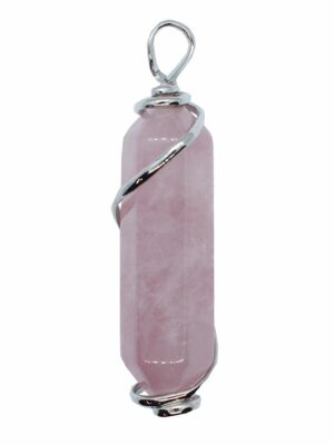 Pendant Wand Wired Rose Quartz