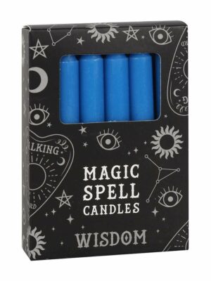 Spell Candles Wisdom Blue X12