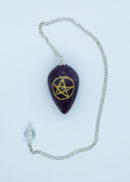 Pendulum Drop Amethyst With Pentagram