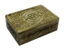Box Wooden 3 Moon Pentagram 7X5 Inch