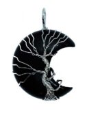 Pendant Moon Obsidian TOL