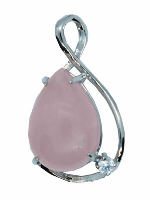 Pendant Drop Fancy Rose Quartz