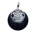 Pendant Donut 3Moons Obsidian