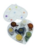 Stone Chakra in Heart Case