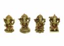 Ganesh Sitting Set of 4 Gold