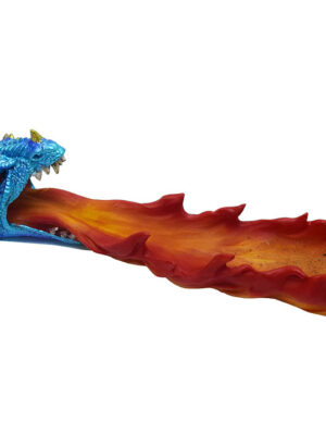 Incense Holder Dragon/Fire Blue