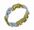 Silver Ring Elephant Gold
