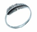 Silver Ring Feather Plain