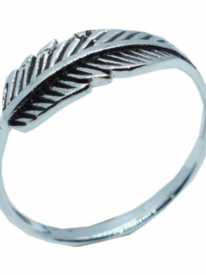 Silver Ring Feather Plain