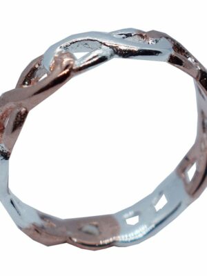 Silver Ring Eternity 2Tone Rose