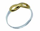 Silver Ring Eternity 2Tone Gold